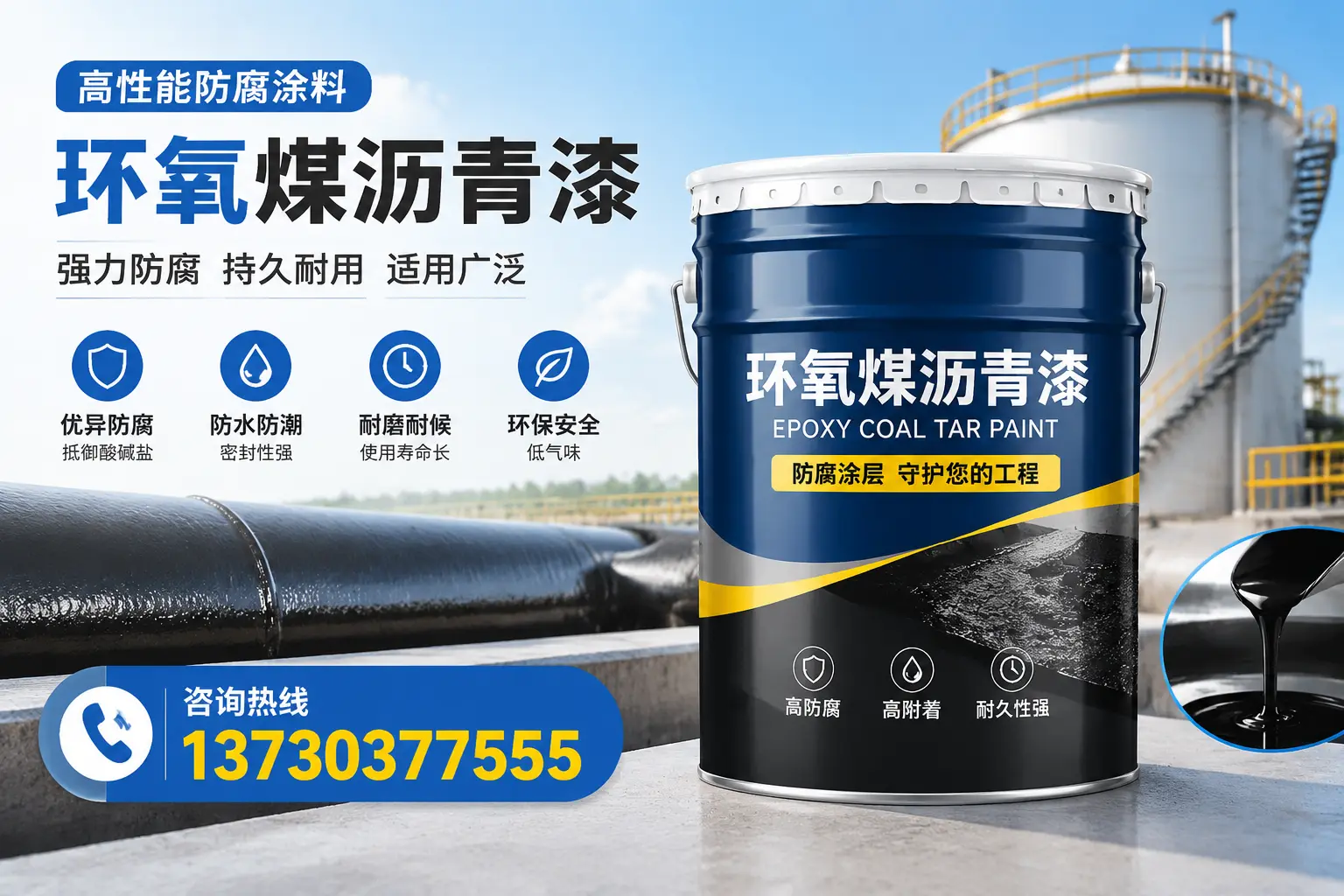 环氧煤沥青漆的耐久性分析，适合晋州的使用场景